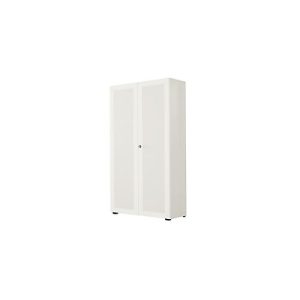 Garderobenschrank, 2-türig, B 80 cm, 6 OH, weiß