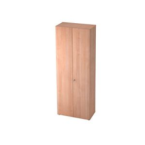 Garderobenschrank Topas Line, 6 Ordnerhöhen, abschließbar, B 800 x T 420 x H 2156 mm, Nussbaum