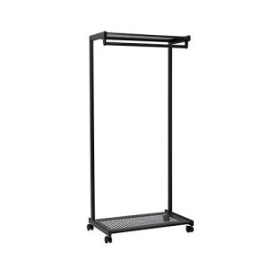 Garderobenständer MAULbolero, mit Rollen, Hut- & Schuhablage, B 780 x T 460 x H 1660 mm, Metall, schwarz Garderobenständer MAULbolero, mit Rollen, Hut- & Schuhablage, B 780 x T 460 x H 1660 mm, Metall, schwarz