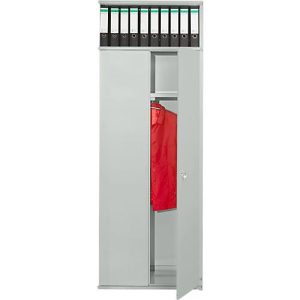 Garderobenstange für Regalsystem Kerkmann PROGRESS 500 T, mit Hutablage, B 750 x T 400 mm, Stahl verzinkt Garderobenstange für Regalsystem Kerkmann PROGRESS 500 T, mit Hutablage, B 750 x T 400 mm, Stahl verzinkt