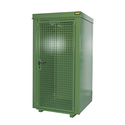 Gasflaschencontainer BAUER GFC-B M0, B 1090 x T1185 x H 2205, für 9 Gasflaschen, feuerbeständig, abschließbar, grün