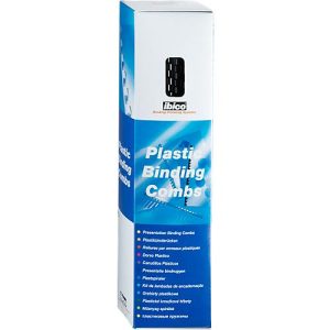 GBC® Binderücken, Plastik, Ø 8 mm, 100 Stück, schwarz