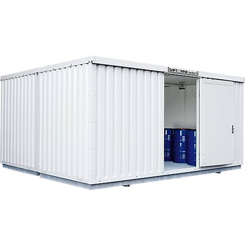 Gefahrstoffcontainer SAFE Tank 4000, isoliert, RAL 9002 grauweiß, B 5080 x T 4340 x H 2520 mm