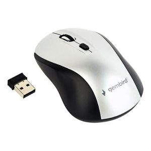 Gembird MUSW-4B-02-BS – Maus – 2.4 GHz – Schwarz/Silber Gembird MUSW-4B-02-BS – Maus – 2.4 GHz – Schwarz/Silber