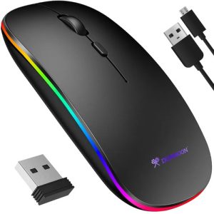 Dunmoon kabellose Maus mit Akku. Hintergrundbeleuchtung