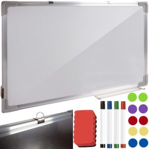 Magnetische Tafel Whiteboard 90x60cm Set mit Markern und Magneten