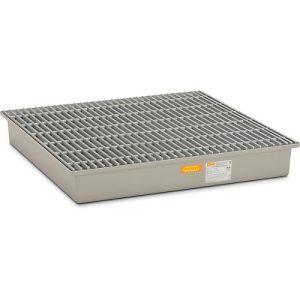 GFK-Auffangwanne 220/4 CEMO, 220 l Auffangvolumen, B 1280 x T 1280 x H 200 mm, mit GFK-Gitterrost GFK-Auffangwanne 220/4 CEMO, 220 l Auffangvolumen, B 1280 x T 1280 x H 200 mm, mit GFK-Gitterrost