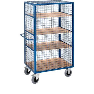 Gitter-Regalwagen, 1150 x 750 x 1800 mm, mit einhängbarer Vorderwand Gitter-Regalwagen, 1150 x 750 x 1800 mm, mit einhängbarer Vorderwand