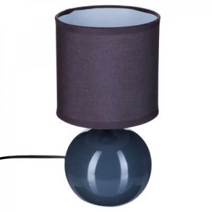 Tischlampe. Sandstein Fuß blauglänzend E14. 230V