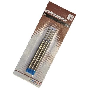 3 St. Großraumminen für Kugelschreiber. blau