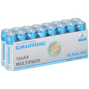 16 Stück AA / Mignon Alkaline-Batterien. Grundig