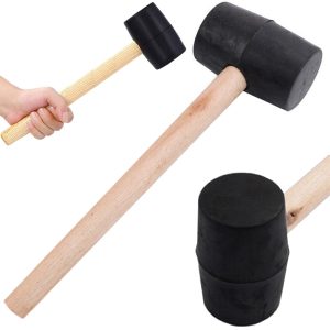 Gummihammer mit Holzgriff 300g. Kopf 45mm  75mm