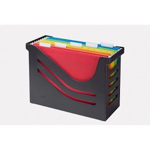 Hängeregisterbox Jalema Re-Solution A4 für 15 Hängemappen, inkl. 5 Mappen, schwarz Hängeregisterbox Jalema Re-Solution A4 für 15 Hängemappen, inkl. 5 Mappen, schwarz
