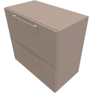 Hängeregisterschrank SOLUS PLAY, 2 Ordnerhöhen, B 800 x T 440 x H 748 mm, Stone grey