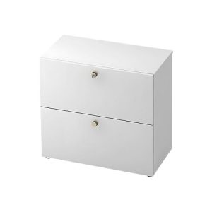 Hängeregistraturschrank TOPAS LINE, 2 Ordnerhöhen, mit Vollauszug, weiß/weiß
