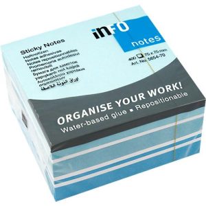Haftnotizwürfel, L 75 x B 75 mm, 400 Blatt, Farbmix: Pastellblau Haftnotizwürfel, L 75 x B 75 mm, 400 Blatt, Farbmix: Pastellblau