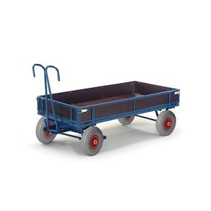 Handpritschenwagen, für den Innenbereich, mit Bordwänden, Luftreifen, 1160×760 mm
