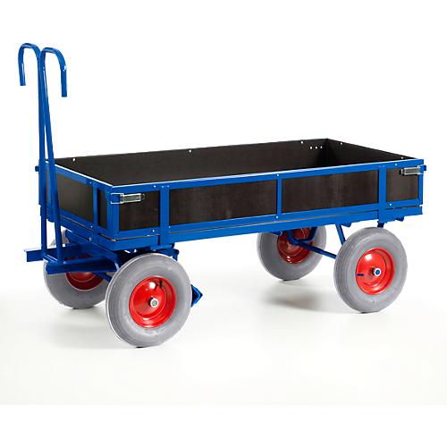Handpritschenwagen, mit Bordwänden, Luftreifen, 1560x760 mm