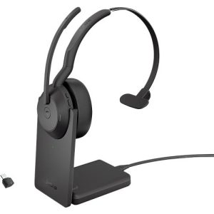 Headset Jabra Evolve2 55 link380c Mono, Reichweite bis 30 m, bis 10 h, MS-Teams optimiert, schwarz