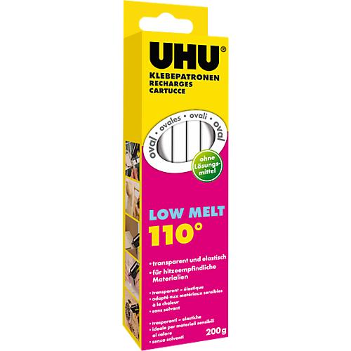 Heißklebepistole Patronen UHU LT 110 Low Melt, 200 g, ovale Form, für nahezu alle Materialien