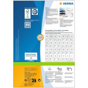 Herma Premium-Adressetiketten Nr. 4475, 105 x 41 mm, selbstklebend, permanenthaftend, bedruckbar, Papier, weiß, 1400 Stück auf 100 Blatt Herma Premium-Adressetiketten Nr. 4475, 105 x 41 mm, selbstklebend, permanenthaftend, bedruckbar, Papier, weiß, 1400 Stück auf 100 Blatt