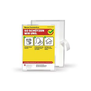 Hinweisschilder Tarifold, A4, selbstlaminierende Folie, selbstklebend, 10 Stück, klar
