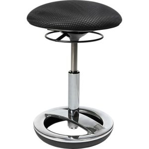 Hocker SITNESS BOB, ergonomisches Sitzen, Sitzhöhe 440 bis 570 mm, schwarz, Gestell verchromt