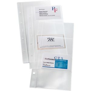 Hüllen für Visitenkarten-Ringbücher, 10 Stück Hüllen für Visitenkarten-Ringbücher, 10 Stück