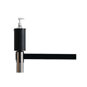 Hygienespender Aufsatz für Absperrpfosten RS-Guidesystems Serie GLA 26/29/46, Volumen 1 l, Ø 110 x H 200 mm, Kunststoff & Metall, schwarz Hygienespender Aufsatz für Absperrpfosten RS-Guidesystems Serie GLA 26/29/46, Volumen 1 l, Ø 110 x H 200 mm, Kunststoff & Metall, schwarz