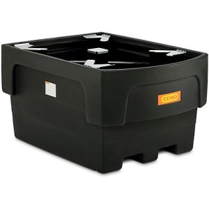 IBC-Auffangwanne, Polyethylen, 1100 l, 1500 kg, Abfüllvorsatz, unterfahrbar
