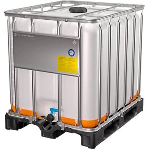 IBC Container, 1000 Liter, EX-Schutz, Chemikalien- und UV-beständig, Kunststoffpalette, B 1200 x T 1000 x H 1163 mm, natur IBC Container, 1000 Liter, EX-Schutz, Chemikalien- und UV-beständig, Kunststoffpalette, B 1200 x T 1000 x H 1163 mm, natur