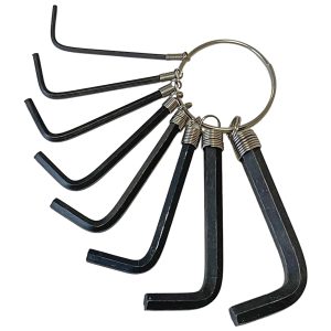 8tlg. Schlüsselsatz Sechskant-Schlüssel am Ring 1.5 bis 6mm