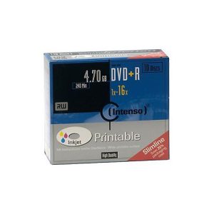 Intenso – 10 x DVD+R – 4.7 GB 16x – mit Tintenstrahldrucker bedruckbare Oberfläche – Slim Jewel Case Intenso – 10 x DVD+R – 4.7 GB 16x – mit Tintenstrahldrucker bedruckbare Oberfläche – Slim Jewel Case