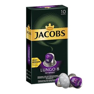 Jacobs Lungo 8 Classico Kaffeekapseln, Röstkaffee, 10 x 52 g, Nespresso®-kompatibel, UTZ-zertifiziert Jacobs Lungo 8 Classico Kaffeekapseln, Röstkaffee, 10 x 52 g, Nespresso®-kompatibel, UTZ-zertifiziert