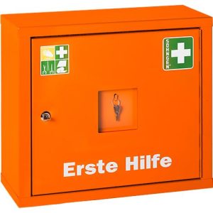 Juniorsafe Norm, mit Inhalt, B 490 x H 420 x T 200 mm, orange