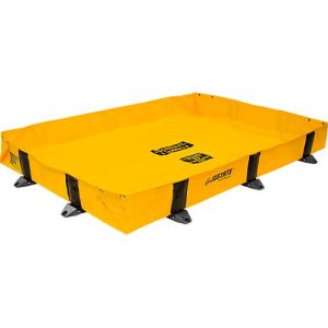 Justrite Leckage Faltwanne Lite, befahrbar, H 2030 x B 1420 mm, 299 L, gelb
