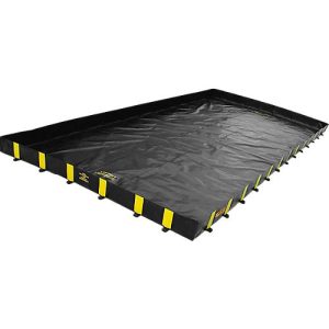 Justrite Leckage-Faltwanne XT, H 3050 x B 3860 mm, bis 16978 L, schwarz