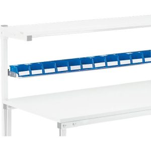 Kästenbord Treston, für Arbeitstisch TPH, B 1200 x T 141 x H 30 mm, Stahl, hellgrau