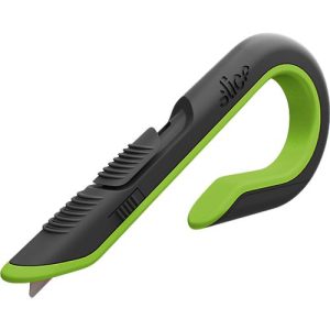 Kartonöffner Slice, Länge 4,1 cm, 3-stufig, automatischer Einzug, grün