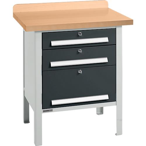 Kastenwerkbank Schäfer Shop Select PWi 75-7, mitteldichte Faserplatte (MDF), bis 750 kg, B 750 x T 680 x H 838 mm