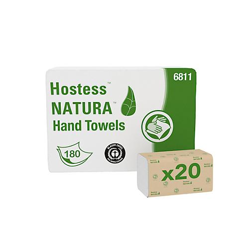 Kimberly-Clark® Papierhandtücher Hostess™ Natura™ 6811, Zick-Zack-Falzung, 2-lagig, 20 x 180 Blatt, Recyclingpapier, grau