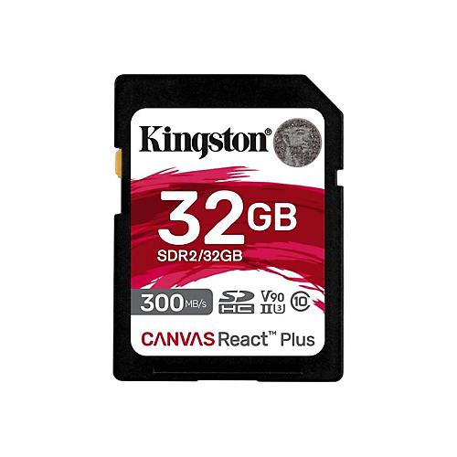 Kingston Canvas React Plus - Flash-Speicherkarte - 32 GB - SDXC UHS-II