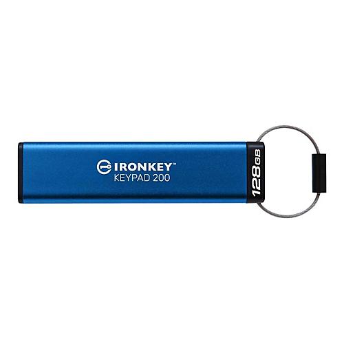 Kingston IronKey Keypad 200 - USB-Flash-Laufwerk - verschlüsselt - 128 GB - USB 3.2 Gen 1