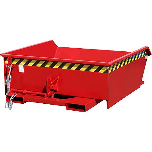 Kippbehälter Bauer Mini Typ MGU 460, niedrige Bauhöhe, 460 l Inhalt, rot