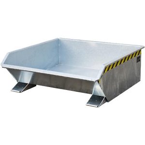 Kippbehälter Bauer Mini Typ MGU 460, niedrige Bauhöhe, 460 l Inhalt, verzinkt Kippbehälter Bauer Mini Typ MGU 460, niedrige Bauhöhe, 460 l Inhalt, verzinkt