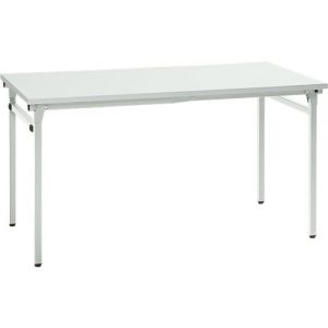 Klapptisch, stabiles 4-Fußgestell mit Spezial-Klappbeschlag, B 1200 x T 800 x H 725 mm, lichtgrau/lichtgrau