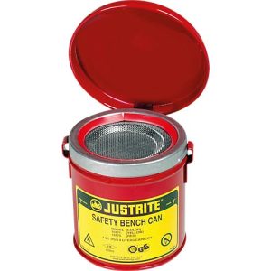Kleinteilereiniger aus Stahlblech PREMIUM LINE, rot, ø 124 x H 140 mm, 1 l