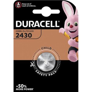 Knopfzelle Duracell® CR2430, Spannung 3 V, Lithium, silber, 1 Stück Knopfzelle Duracell® CR2430, Spannung 3 V, Lithium, silber, 1 Stück