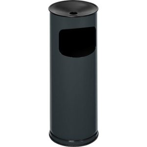 Kombi-Ascher VAR, rund, 17 l, für Innen & Außen, mit Sieb & Kantenschutz, Ø 250 x H 610 mm, Stahlblech, anthrazit Kombi-Ascher VAR, rund, 17 l, für Innen & Außen, mit Sieb & Kantenschutz, Ø 250 x H 610 mm, Stahlblech, anthrazit