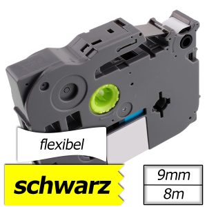 Schriftband kompatibel Brother TZE-FX621. 9mm  8m. flexibel. gelb